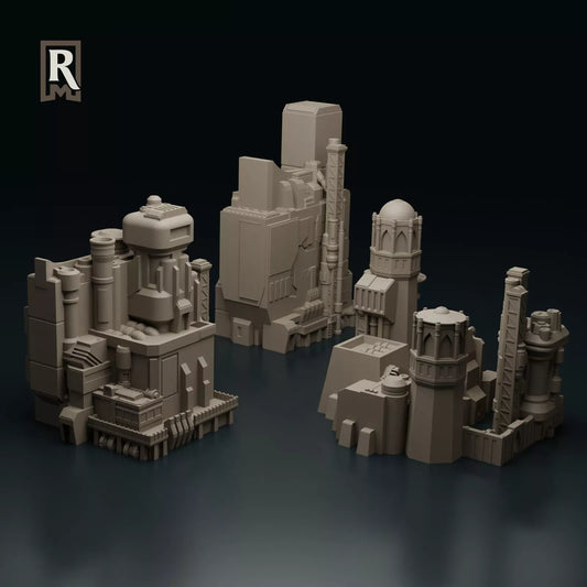 Cityscape Terrain Set 6 - Miniature Terrain Set epic 6mm/8mm battletech