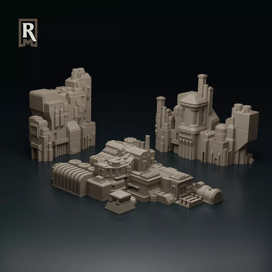 Cityscape Terrain Set 4 - Miniature Terrain Set epic 6mm/8mm battletech