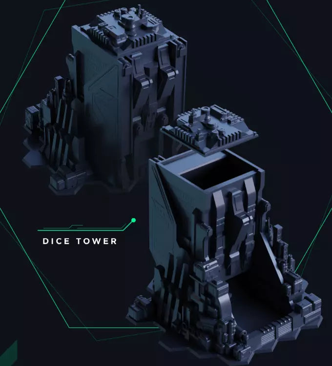 Commercial Complex Dice Tower - Miniature Terrain Set epic 6mm/8mm battletech