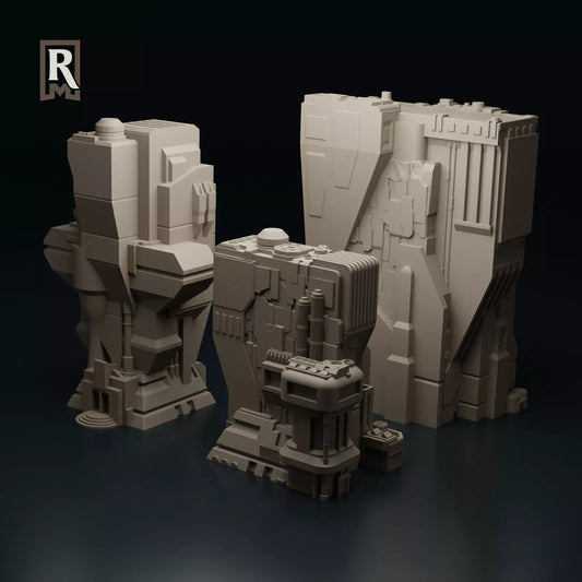 Cityscape Terrain Set 5 - Miniature Terrain Set epic 6mm/8mm battletech