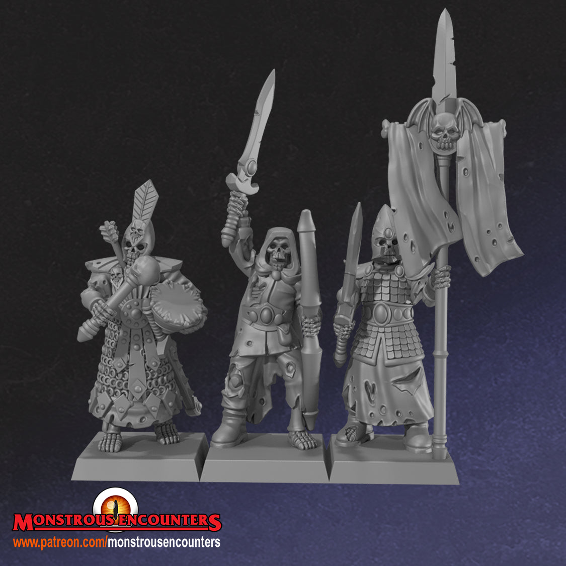 Skeleton archers Horde - 28/32mm miniatures by Monstrous Encounters