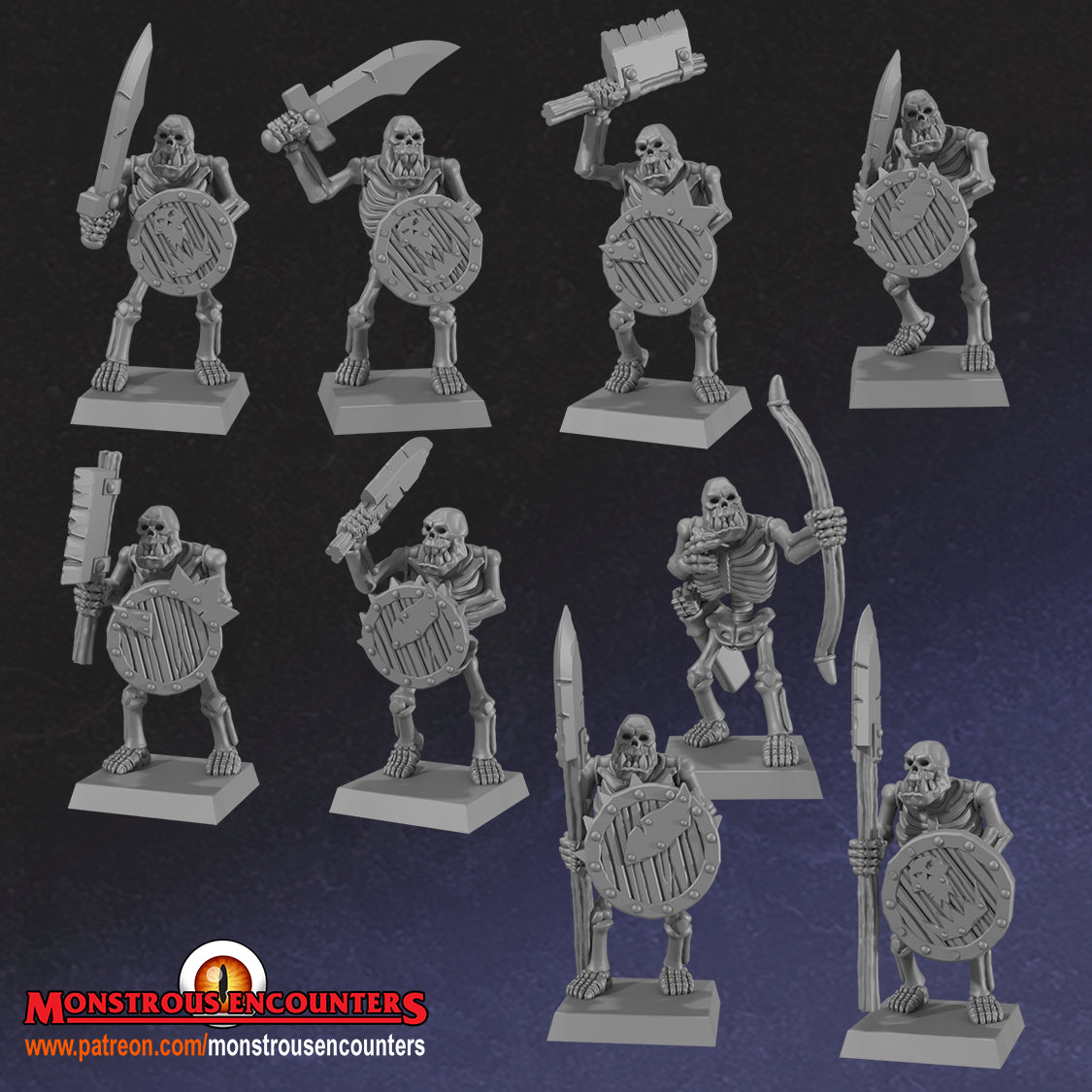 Skeleton Horde: Orc Expansion - 28/32mm miniatures by Monstrous Encounters