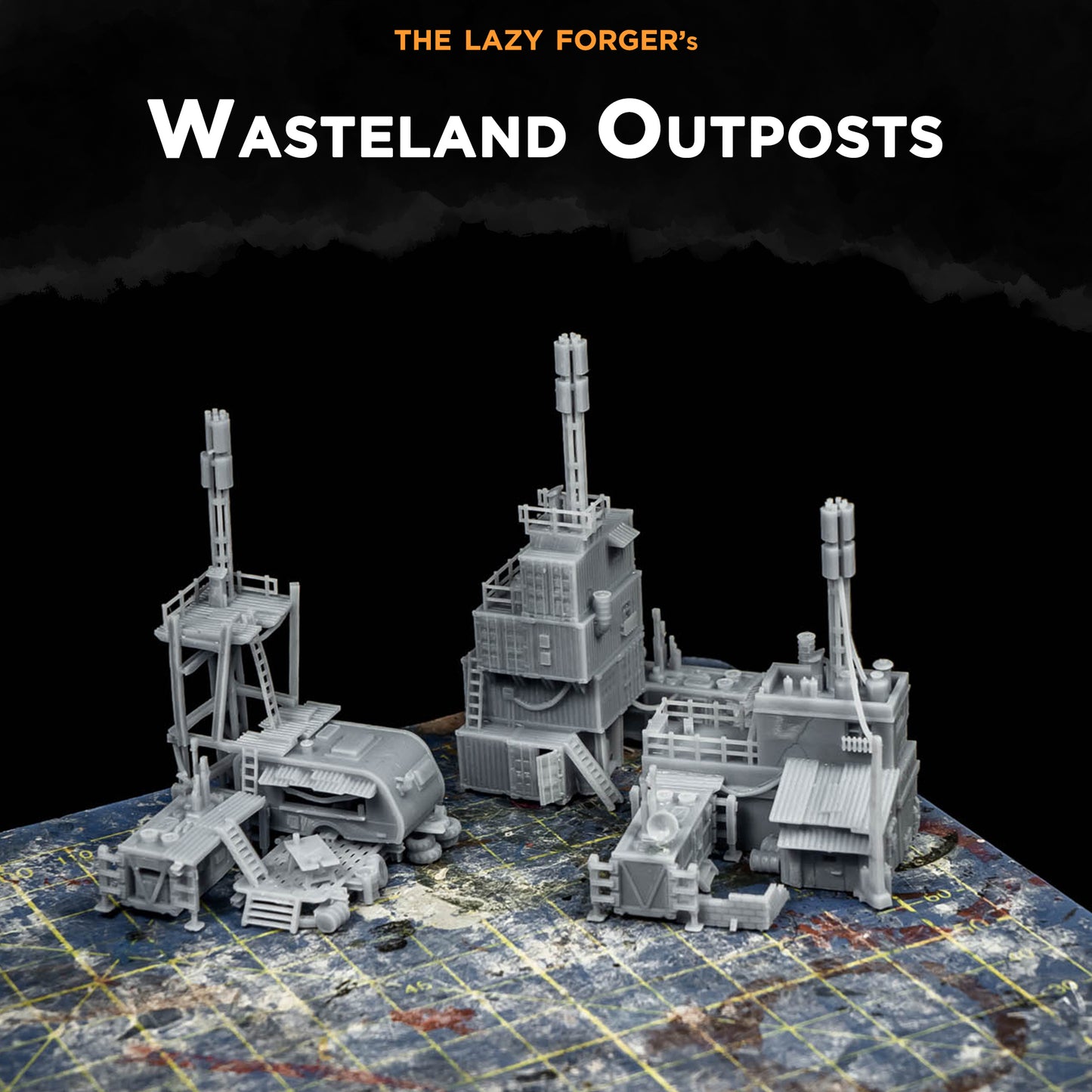 Wasteland outpost - Miniature Terrain Set